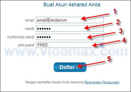 Form Registrasi 4shared