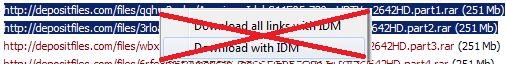 Jangan langsung klik kanan download Depositfiles