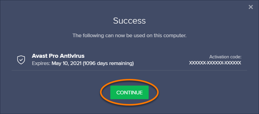 Aktivasi Nomor Serial Kode Aktivasi Avast Antivirus berhasil