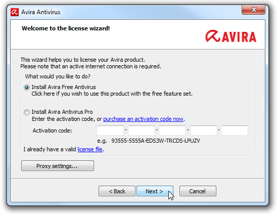 You have valid license. Avira 2000 года. Профиль Авира цвета