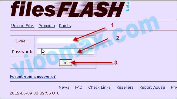 Gambar Login ke FilesFlash