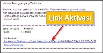 Link Aktivasi Voucher Filesonic