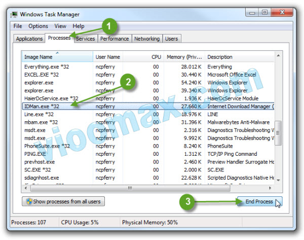 Turn off IDMan.exe on Taskbar