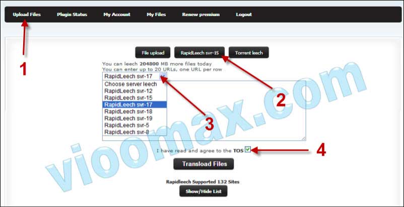 Memilih server Mixshared