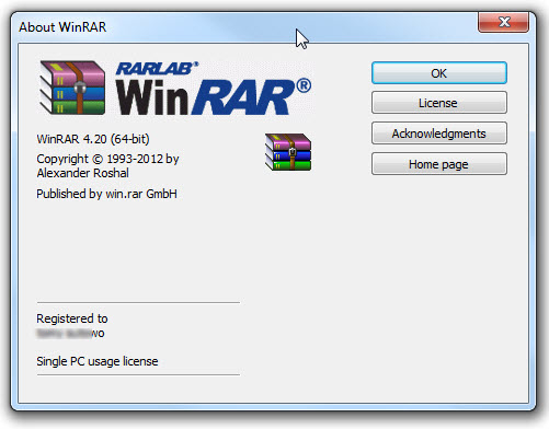 Cek registrasi Winrar Full Version 