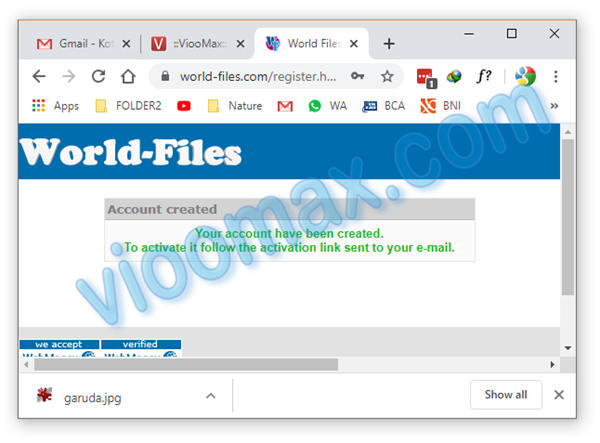 Login to World-Files account